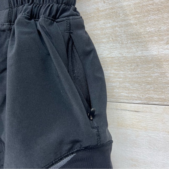 Lululemon Hotty Hot Shorts Black Size‎ 4 Zip Pockets Inner Lined Stretch Running - Picture 5 of 8